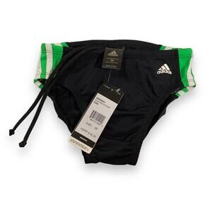 NWT adidas Men's Solid Splice Infinitex Brief Swim Briefs, 26